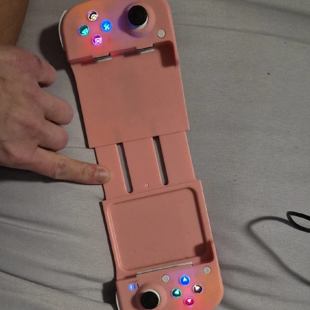 Pink Gaming Controller with LED Buttons
